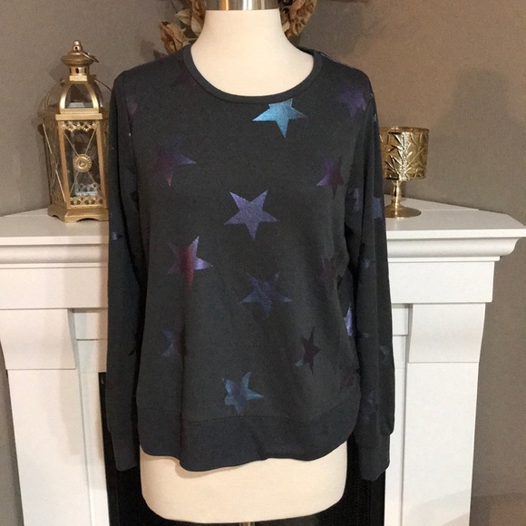 ASOS Tops - ASOS Metallic Stars Long Sleeve Tee Shirt